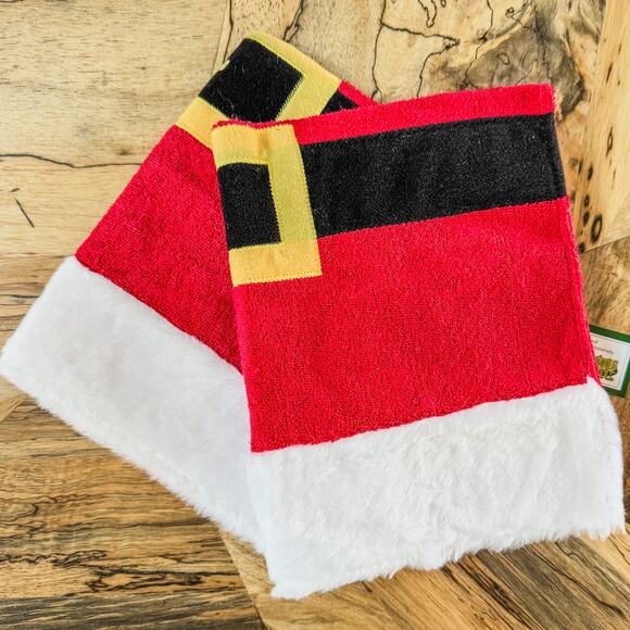 Santa Clause Belt Themed Hand Towels, Christmas Holiday Decor, Set of 2, NWT - Picture 5 of 5